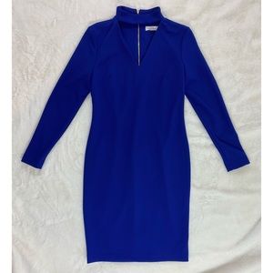 Calvin Klein Royal Blue Long Sleeve Dress
